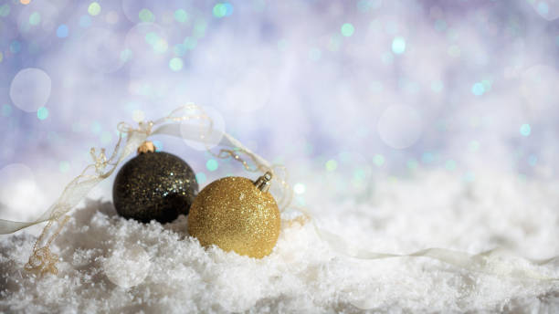 istock Christmas balls, cold winter background 1008908654