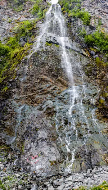 This tall road side waterfall was quite impressive