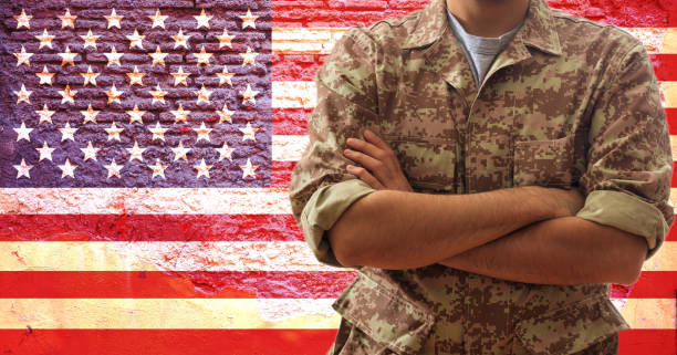 Soldier in a USA military uniform