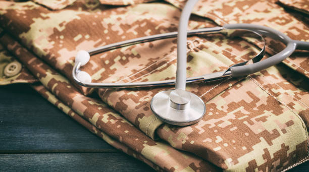 istock Military medical concept with stethoscope 1008917232