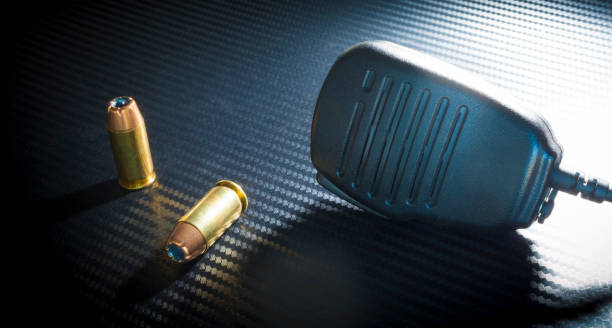 istock Police radio mike and ammo 1008917384