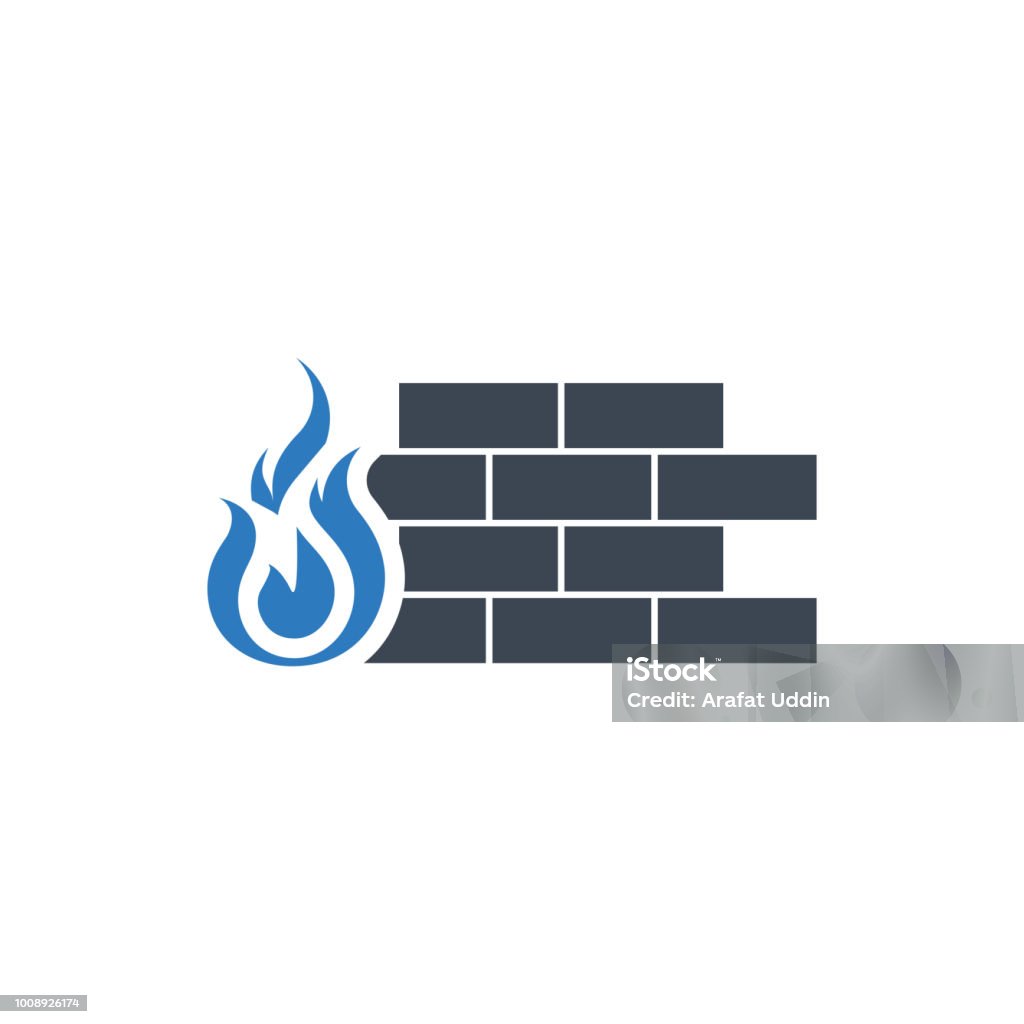 Antivirus Icon This icon use for website presentation and android app Firewall stock vector