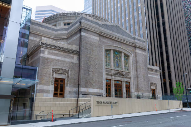 Seattle, Washington - July 1, 2018 : The Sanctuary which is an oldest church in Seattle downtown