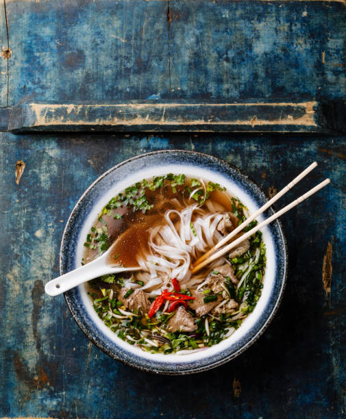Pho Bo vietnamese Soup with beef