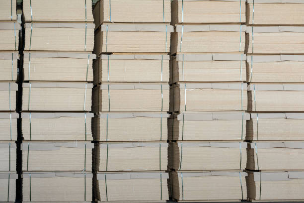 istock Warehouse of particle boards 1008944098