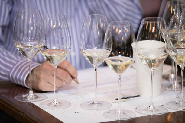 istock Wine tasting, with human hands, unrecognizable person 1008950222