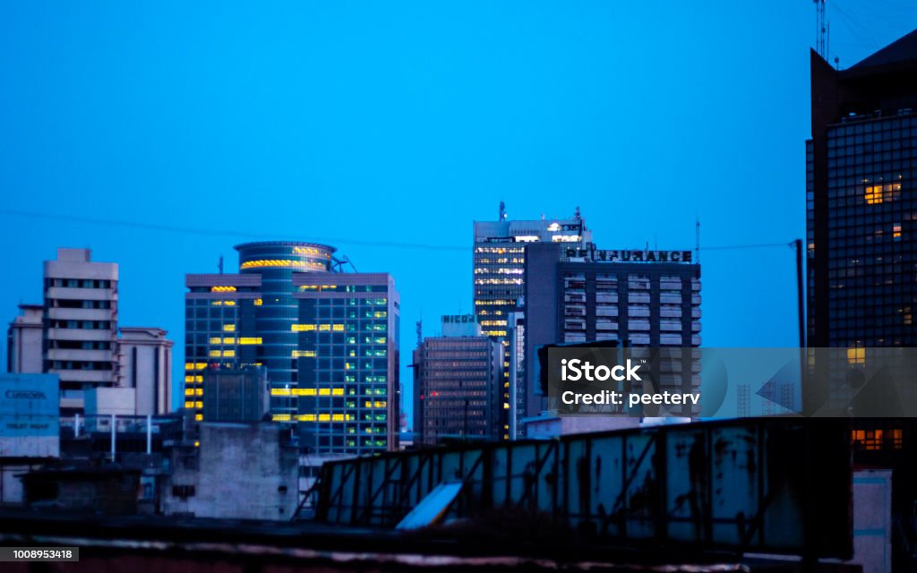 African city - Lagos, Nigeria African city financial centre - Lagos, Nigeria, West Africa Nigeria Stock Photo