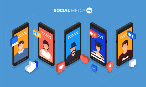 Social Media Day Social Media Day Vector Illustration. Connecting people together with cutting-edge technology. bird quotes stock illustrations