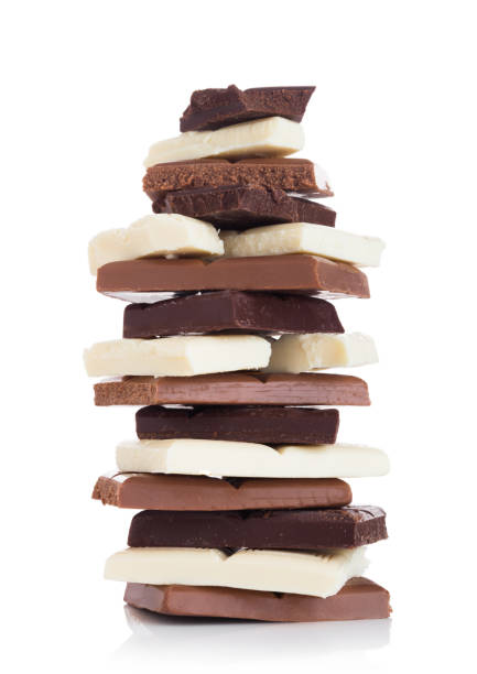 istock Blocks of white, milk and dark organic chocolate 1008964252