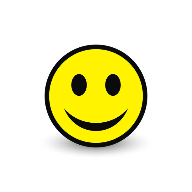 ilustraciones, imágenes clip art, dibujos animados e iconos de stock de icono smiley amarillo. cara feliz del emoticono vector. - behavior smiley face occupation expressing positivity