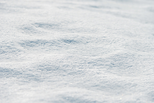 Close up of white snow background.