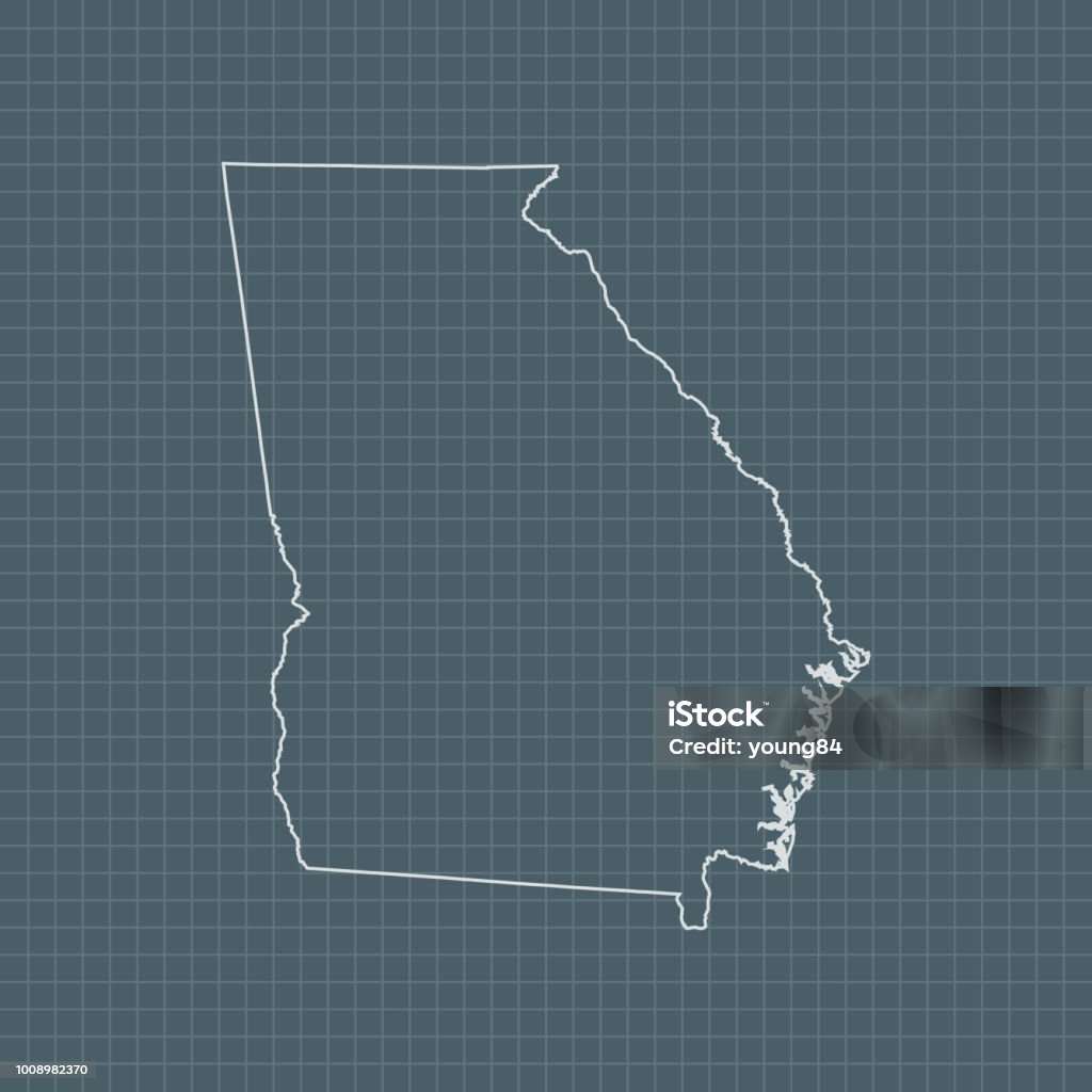 Georgia Map Stock Illustration - Download Image Now - Cartography