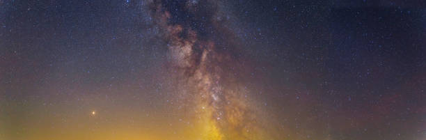istock night sky panorama with milky way 1008999168
