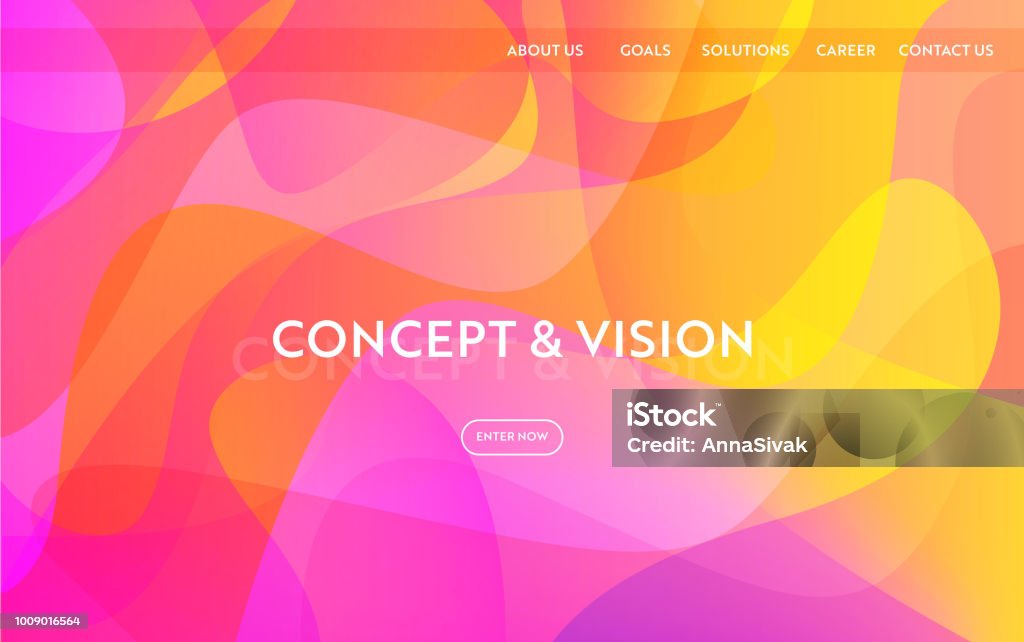 Website Template Modern Flat Design Web Page Layout Landing Page