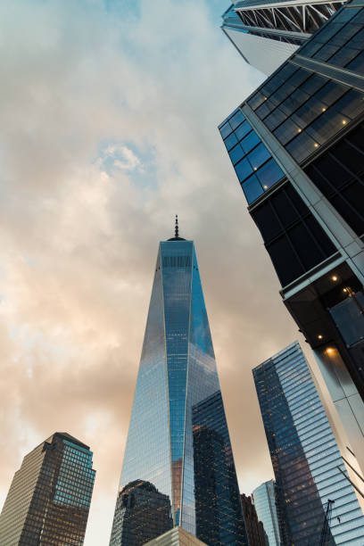 istock Low Angle View of Skyscrapers in Downtown Manhattan 1009022866