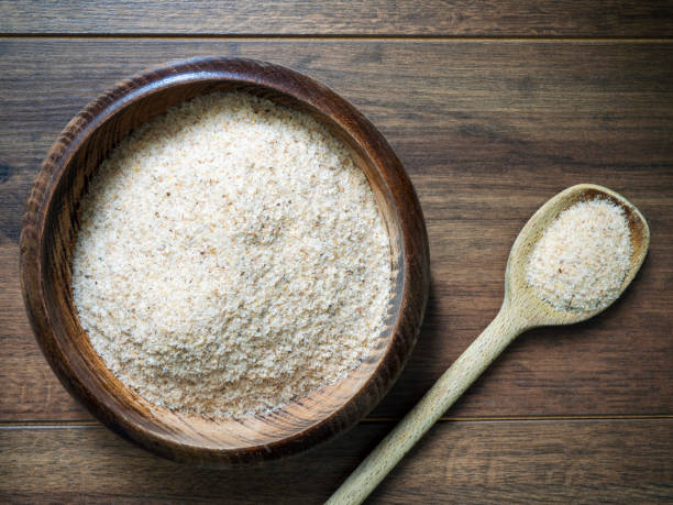 istock Psyllium husk (ispaghula) on a ladle and in a bowl 1009028168