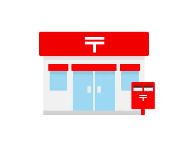 Vector illustration of post office