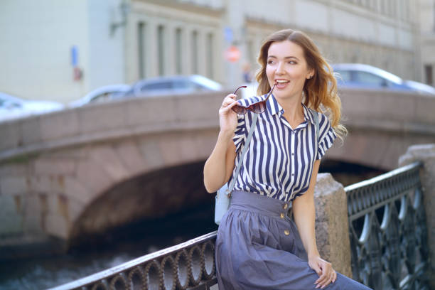 istock young woman walks in Saint-Petersburg 1009031908