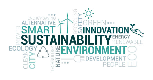 Environment, smart cities and sustainability tag cloud Environment, smart cities and sustainability tag cloud with icons and concepts word cloud stock illustrations