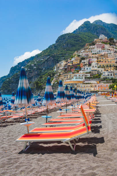 istock Beach lounges in Positano. Italian resort 1009037160