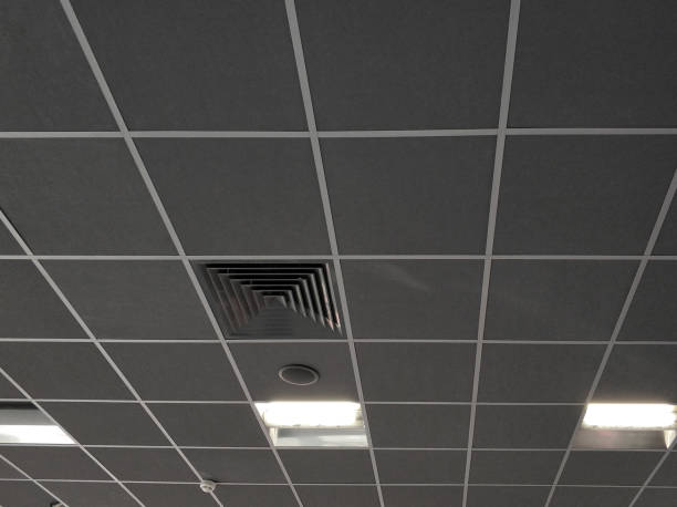 istock Ceiling with air conditioning and lamps 1009039728