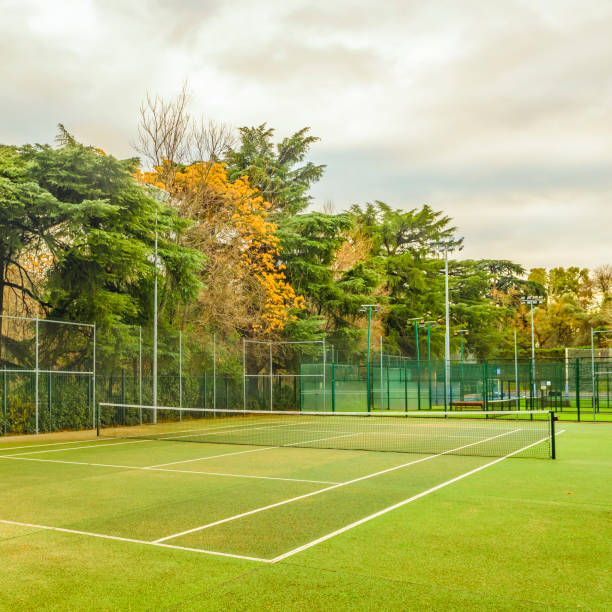 istock Empty Tennis Court, Retiro Park, Madrid 1009045830