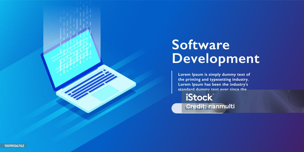 Software Development And Programming Code On Laptop Personal Data ...