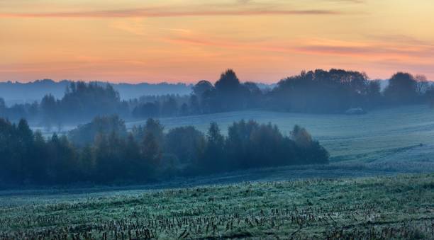 istock Field in the morning during Fall season 1009063732