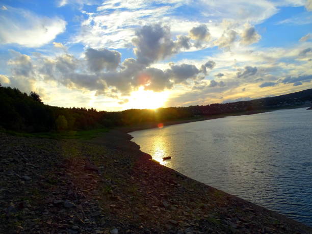 istock beautiful sunset at lake Edersee 1009071912