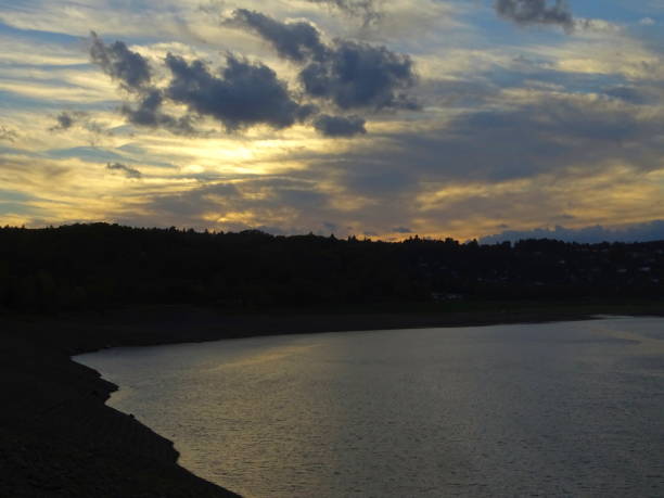 istock beautiful sunset at lake Edersee 1009072078
