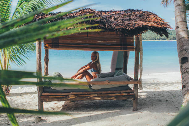 istock Young women resting by the ocean on the beach 1009075016