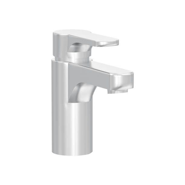 istock 3D illustration isolated white gold or silver faucet on a white background 1009078308