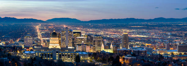 istock Salt Lake City at Dawn Panorama 1009097980