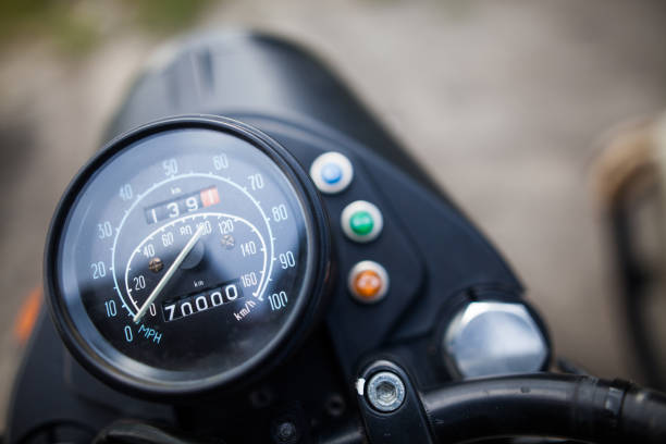 istock Speedometer of a vintage motorcycle 1009100470