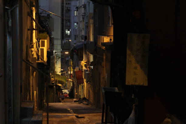 istock Dark alley in Hong Kong 1009105938