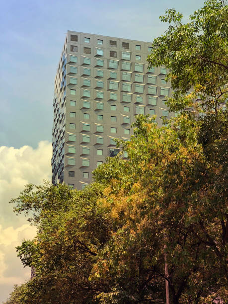 istock Green Trees and Facade of Contemporary Building 1009130338