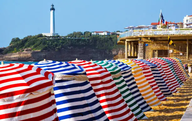 Photo of The tents of the Grande Plage in Biarritz 2