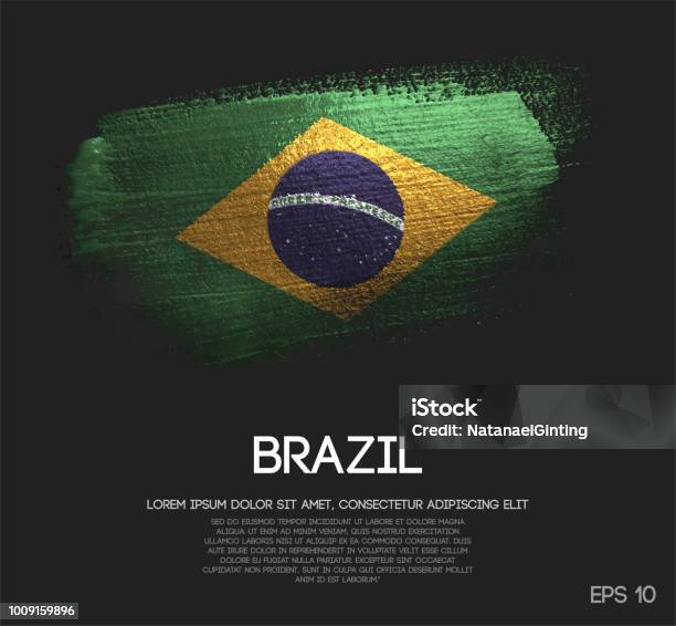 キラキラ輝きブラシ ペイント ベクトルはブラジルの国旗 - ブラジルのベクターアート素材や画像を多数ご用意 - ブラジル, 旗, 独立