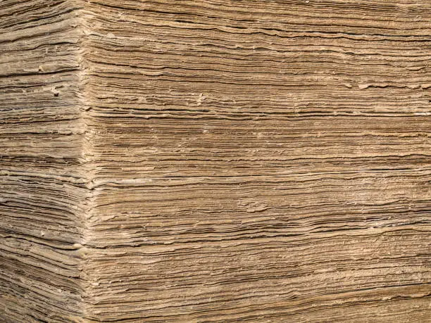 Pages of stacked old books, for using as background.