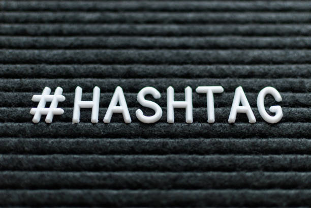 istock Hashtag word # hashtag written on the letter board. 1009167954