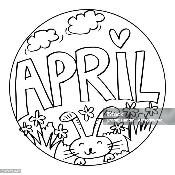 Halaman Mewarnai April Untuk Anakanak Ilustrasi Stok - Unduh Gambar  Sekarang - April, Buku, Bulan - Tanggal kalender - iStock