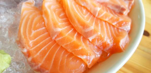 istock Japanese food , Sashimi salmon set . Selective focus 1009226424