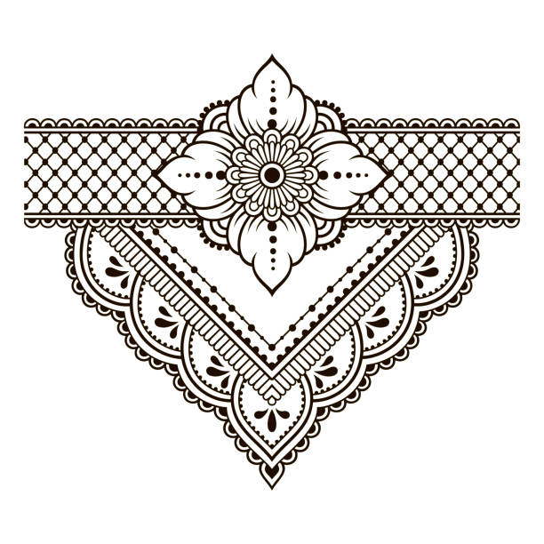 istock Mehndi flower pattern for Henna drawing and tattoo. Decoration in ethnic oriental, Indian style. 1009241744