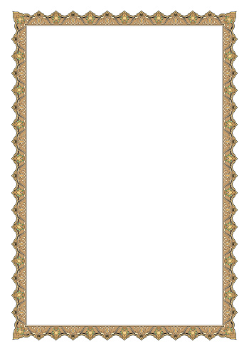 Gold Border for certificates or book, islamic art style