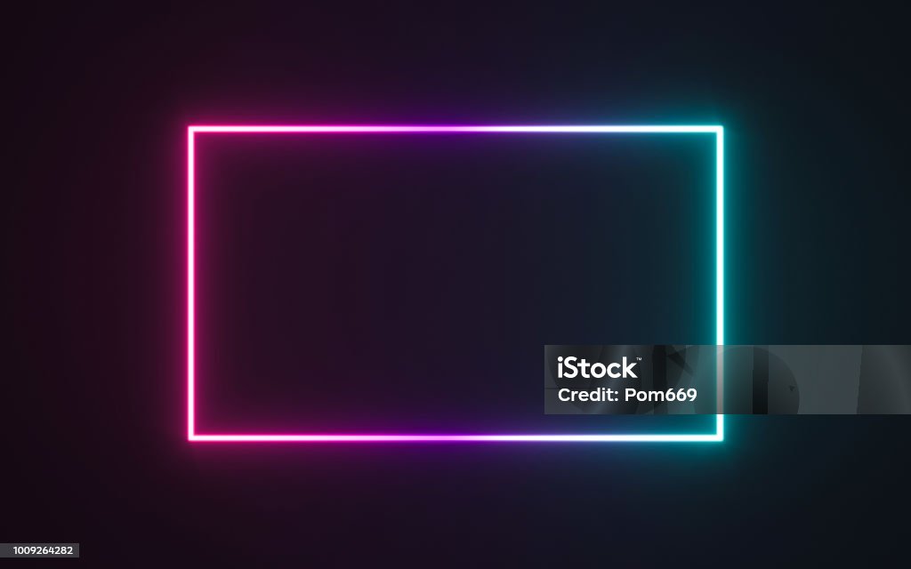 Frame Leuchtreklame - Lizenzfrei Neon Stock-Illustration