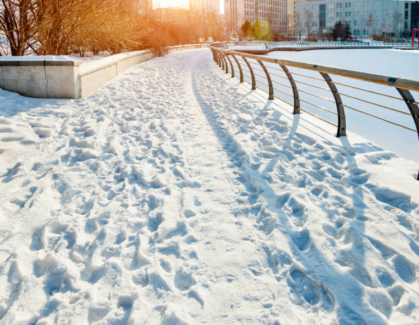 istock City sidewalk in snowy day 1009266624