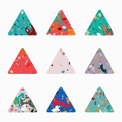 Vector triangle pattern icon collection
