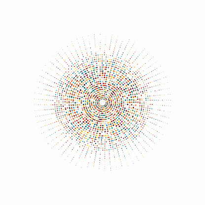 Colorful dots circle pattern