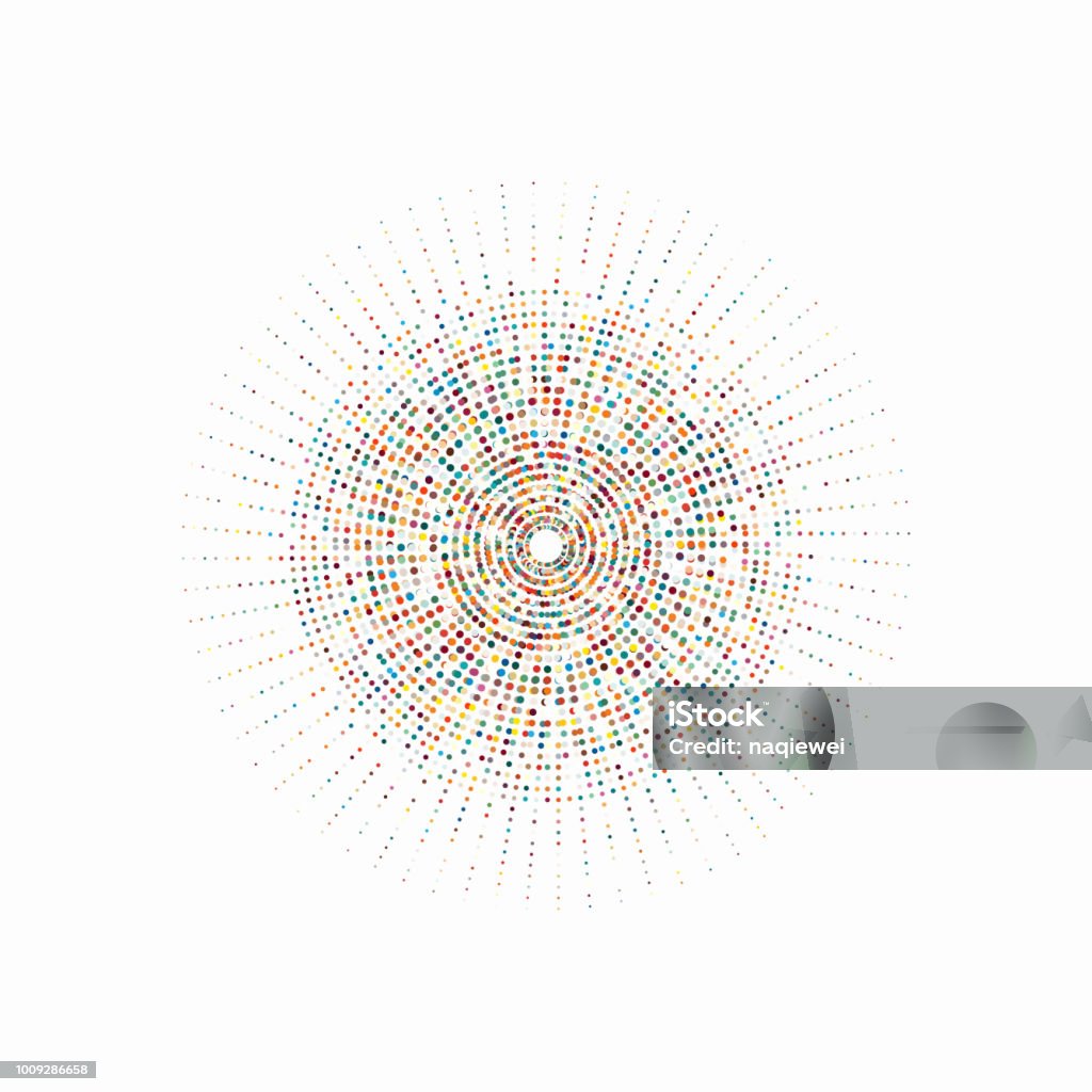 Colorful dots circle pattern Connection stock vector