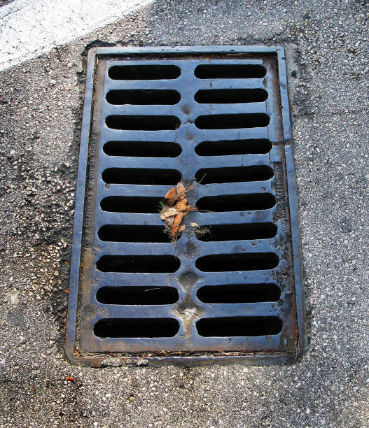 istock Metal Sewer Slit Cover 1009289478